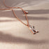 Solid 925 Sterling Silver Initial Crystal Personalised Alphabet Letter Necklace Rose Gold Filled
